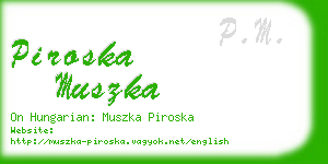 piroska muszka business card